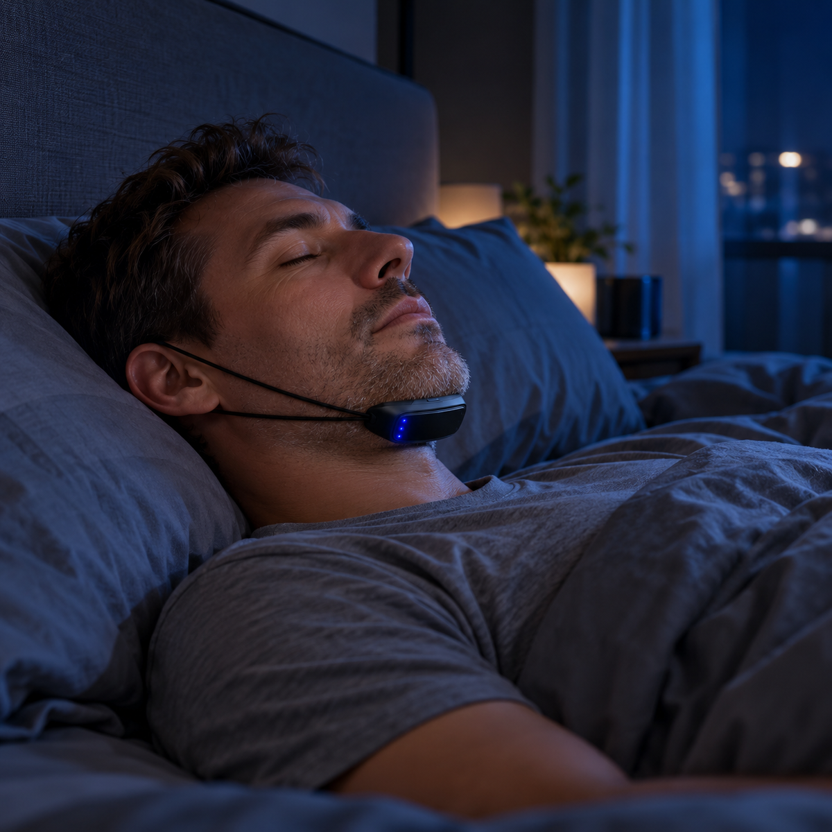 NUVRA NightHush™ – Dispositivo inteligente antirronquidos